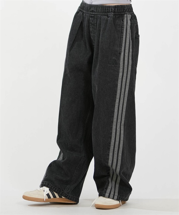 adidas アディダス ロングパンツ レディース ウォッシュ加工 W STADIUM ウォッシュデニムパンツ L6439