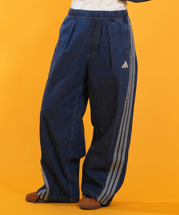 adidas アディダス ロングパンツ レディース ウォッシュ加工 W STADIUM ウォッシュデニムパンツ L6439