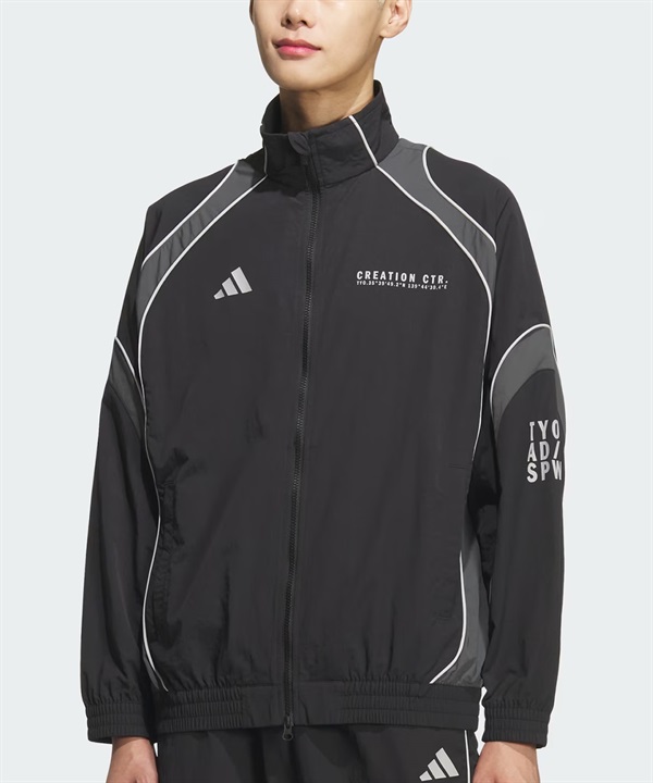 adidas アディダス トラックジャケット ジャージ メンズ BRAND LOVE ルーズフィット ライトウーブン フルジップジャケット セットアップ対応 NEC14