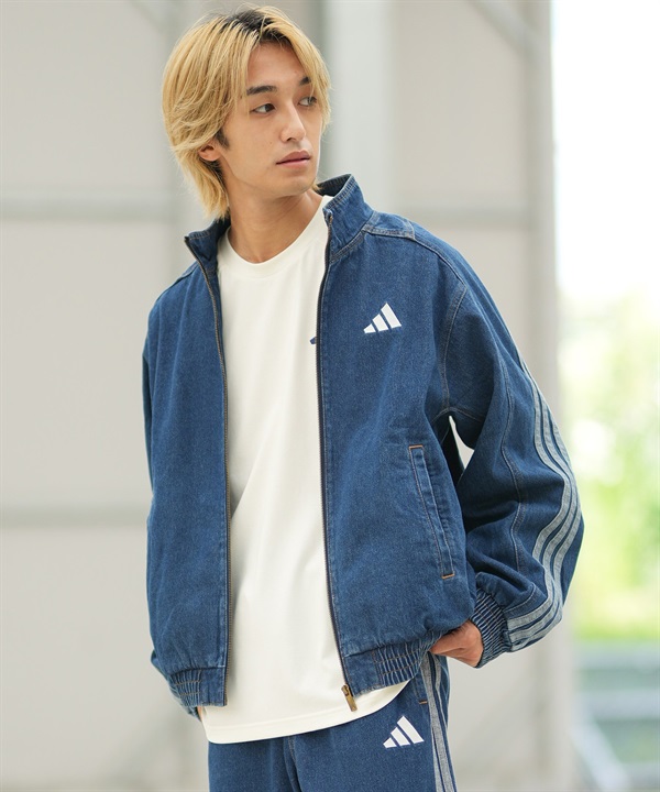 adidas アディダス ジャージ トラックジャケット メンズ デニム M STADIUM ウォッシュデニムジャケット KGJ38