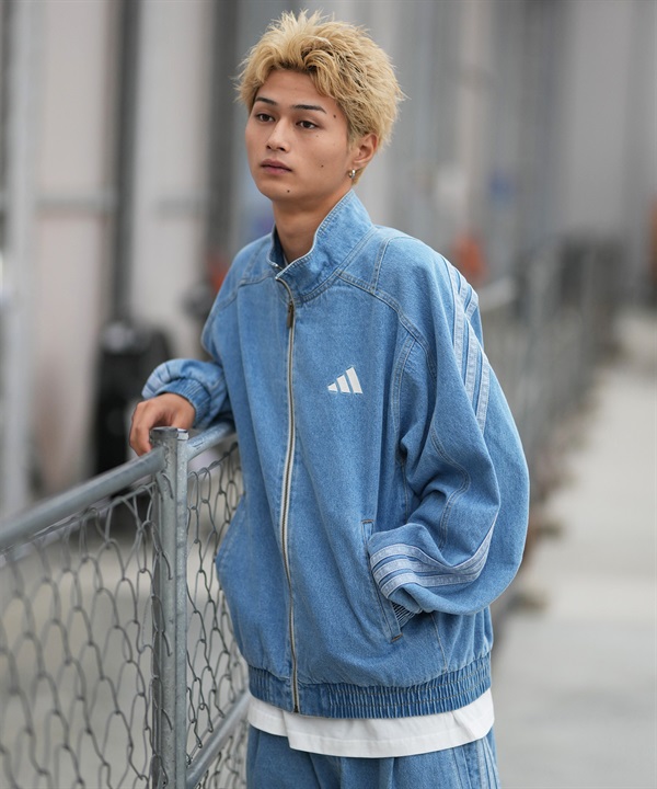 adidas アディダス ジャージ トラックジャケット メンズ デニム M STADIUM ウォッシュデニムジャケット KGJ38
