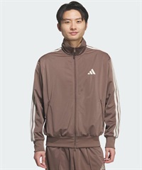 adidas アディダス ジャージ トラックジャケット メンズ ワンポイント ロゴ M 3ST WU トラックトップ KP662(BROWN-M)