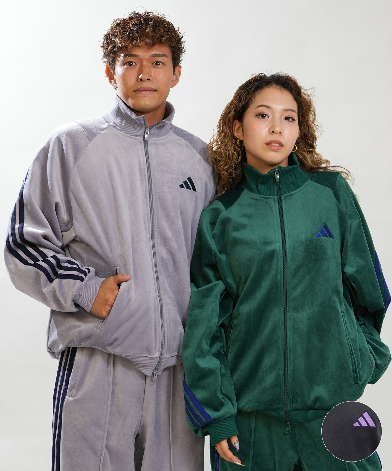 adidas アディダス ジャージ トラックジャケット メンズ ベロア生地