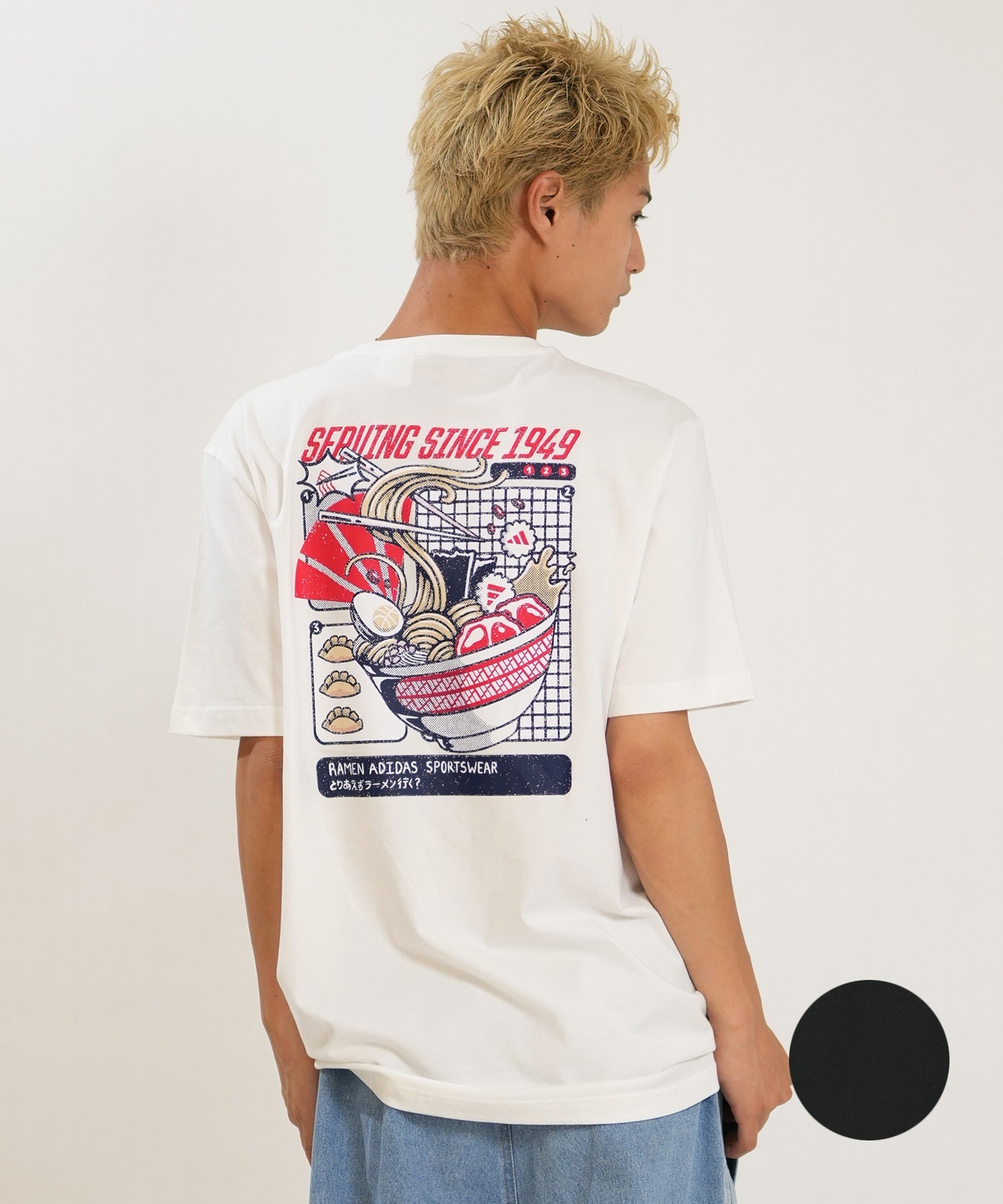 adidas アディダス 半袖 Tシャツ メンズ バックプリント M RAMEN T