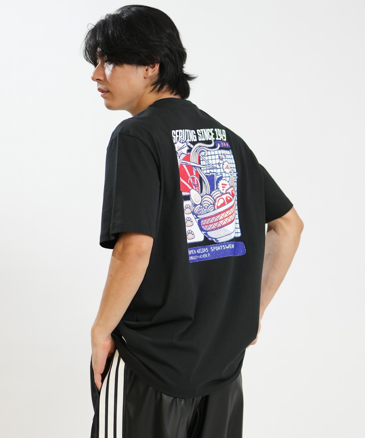 adidas アディダス 半袖 Tシャツ メンズ バックプリント M RAMEN T