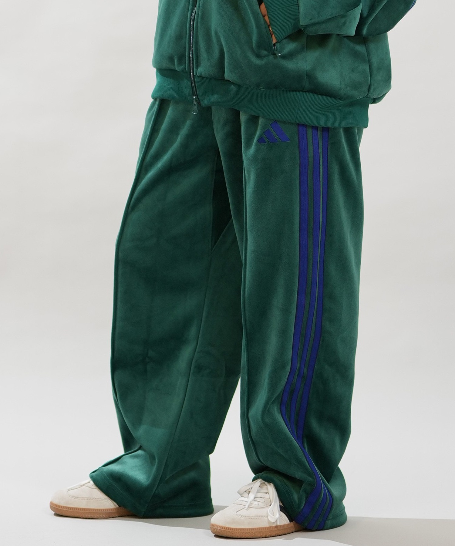 adidas アディダス ジャージ トラックパンツ メンズ ベロア M STADIUM