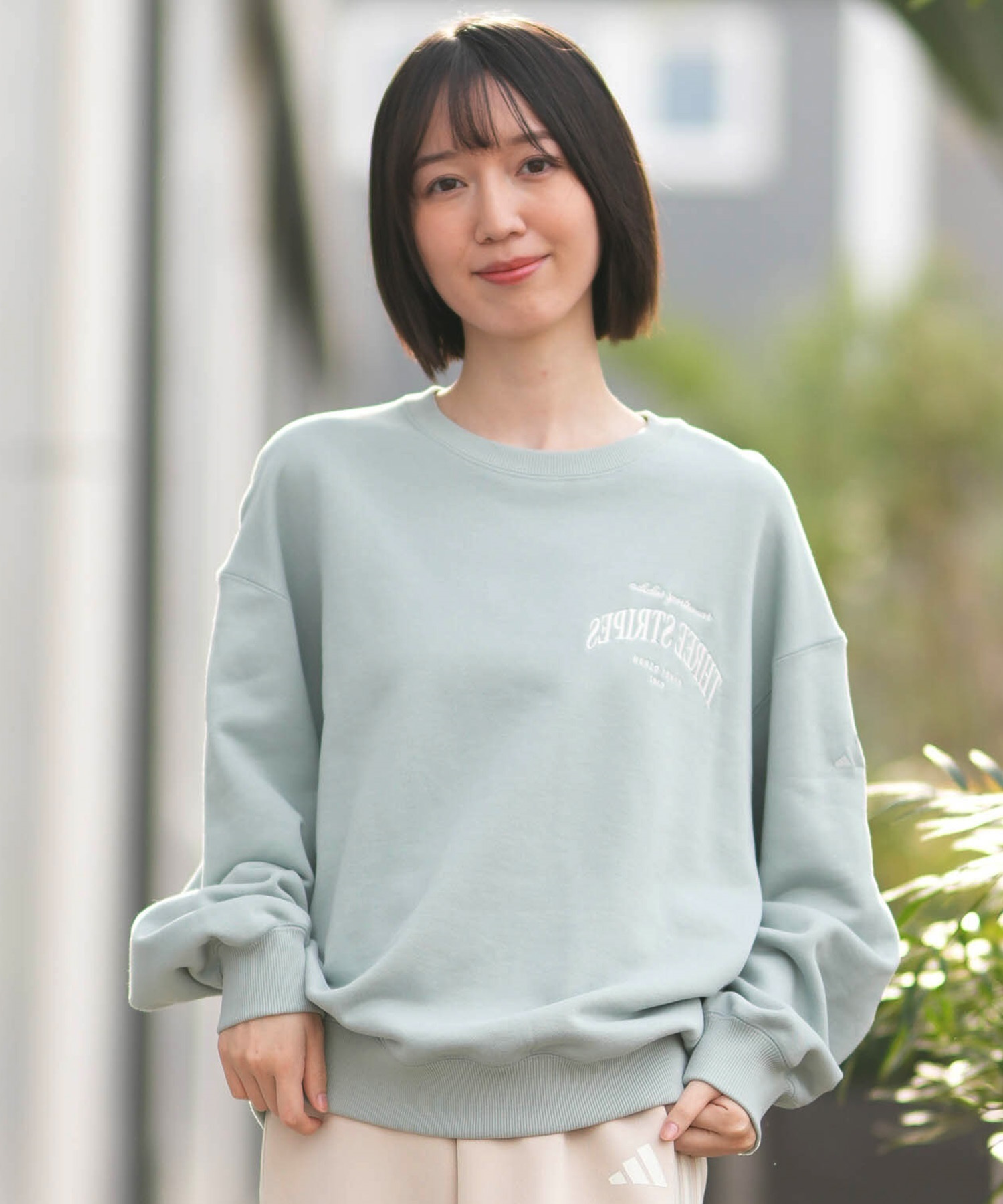 トレーナー/スウェット YuumiARIA LAYERED SWEAT adidas アディダス トレーナー スウェット レディース W VERBIAGE