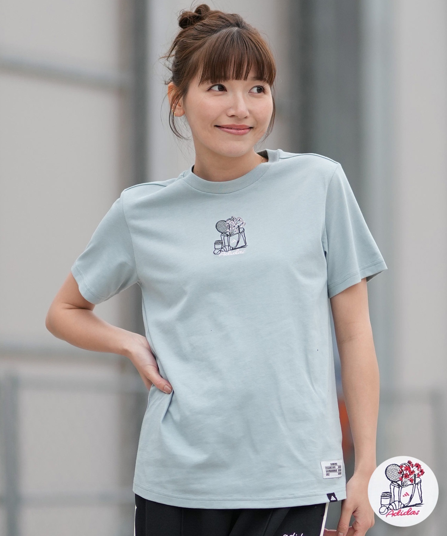 adidas アディダス 半袖 Tシャツ レディース W MINI シシュウ