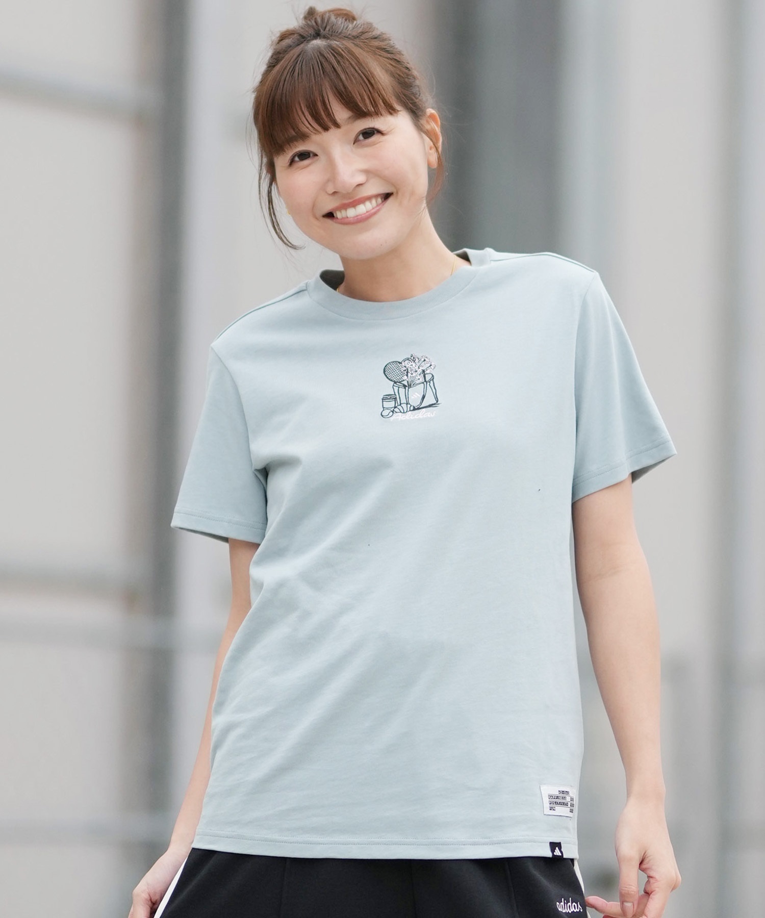 adidas アディダス 半袖 Tシャツ レディース W MINI シシュウ