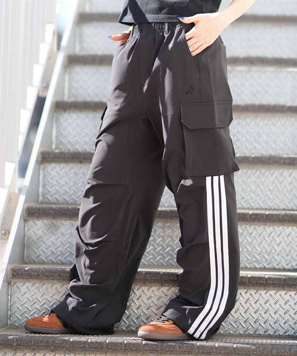 adidas アディダス ロングパンツ レディース カーゴ パンツ Ｗ ストレッチカーゴパンツ KS931