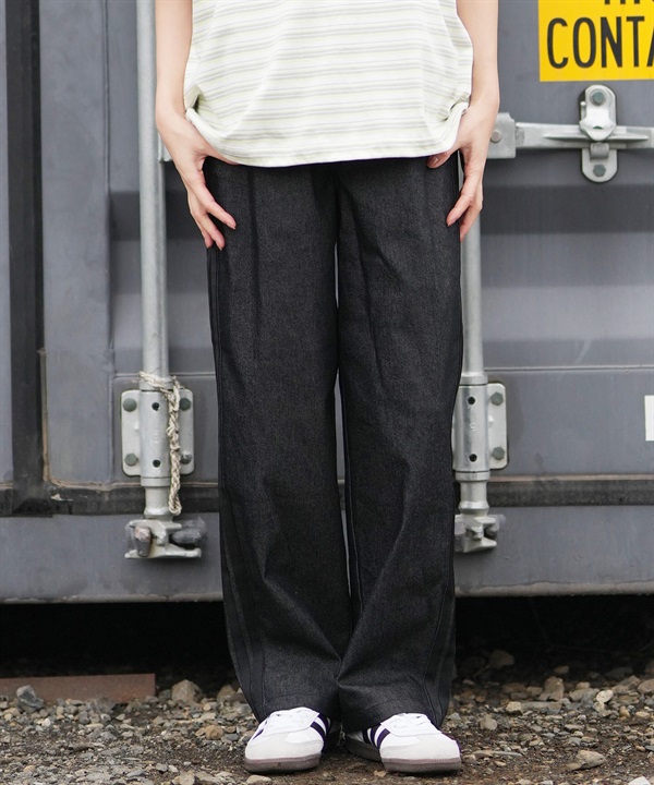 adidas アディダス ロングパンツ レディース Ｗ ＳＴＡＤＩＵＭ Ｃ ストレートデニムパンツ P7765