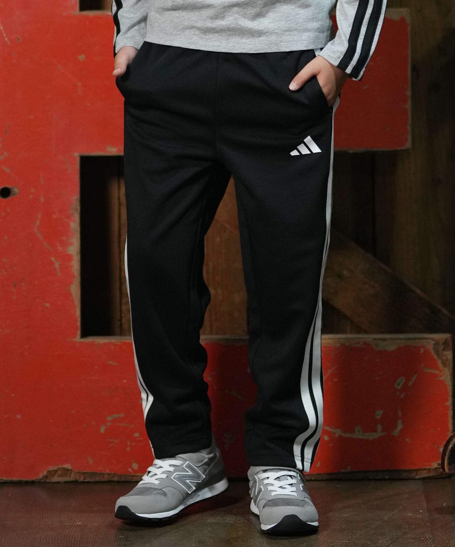 adidas アディダス ロングパンツ キッズ 子供 スウェット パンツ KMH3S