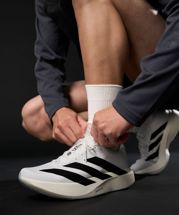 adidas アディダス アディゼロ エボ エスエル ウーブン JR1912 シューズ スニーカー ライフスタイル メンズ(WT/BK-25.5cm)