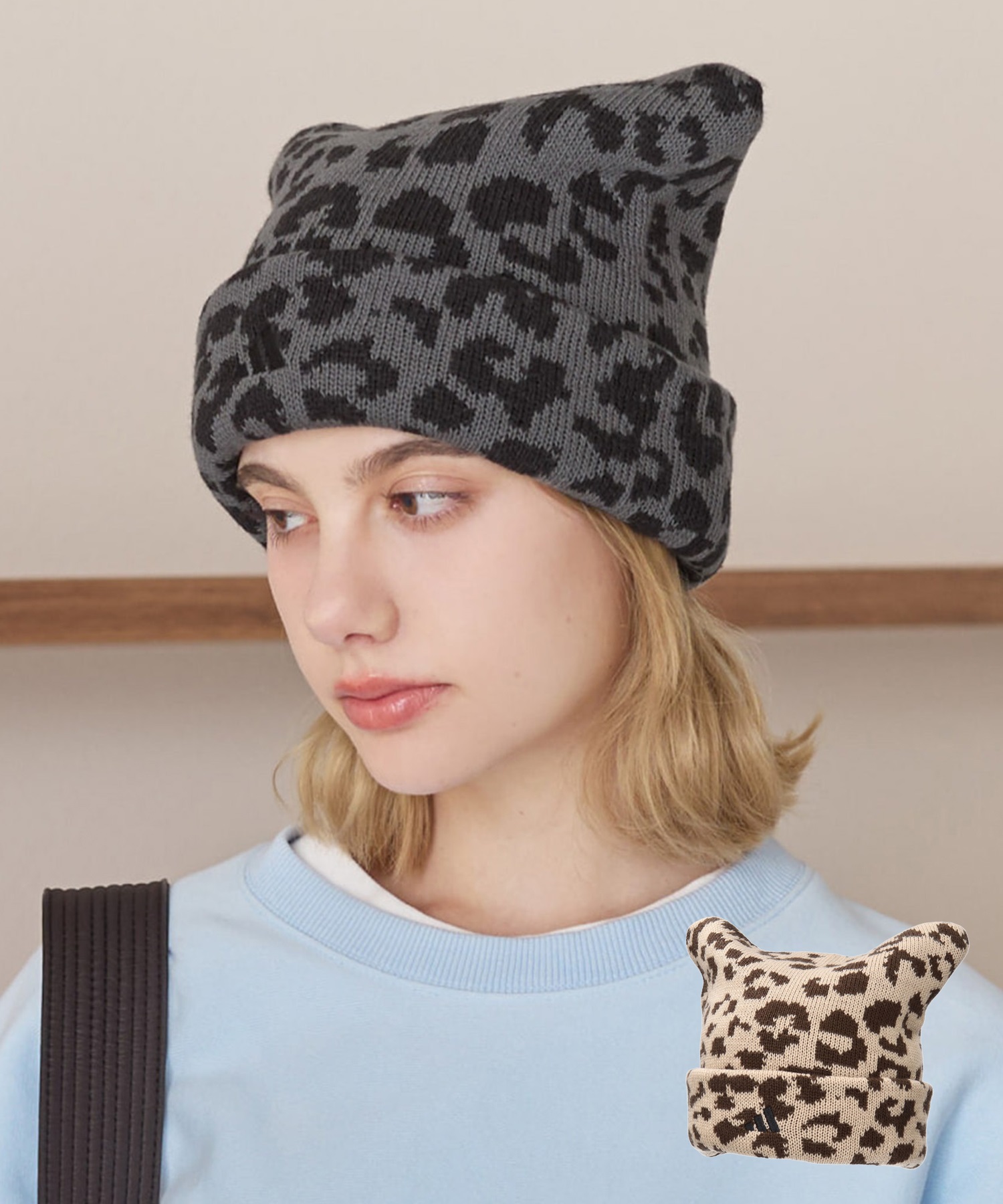 adidas アディダス ニット帽 ビーニー ニットキャップ ネコ耳