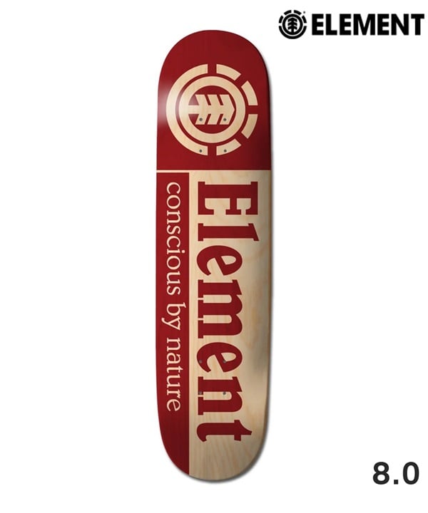 ELEMENT エレメント SECTION CBN RED スケートボード デッキ スケボー デッキ 8 インチ