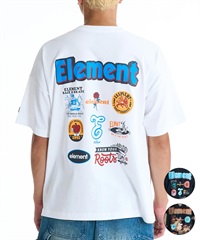 ELEMENT エレメント 半袖 Tシャツ メンズ バックプリント BG021203(WHT-M)
