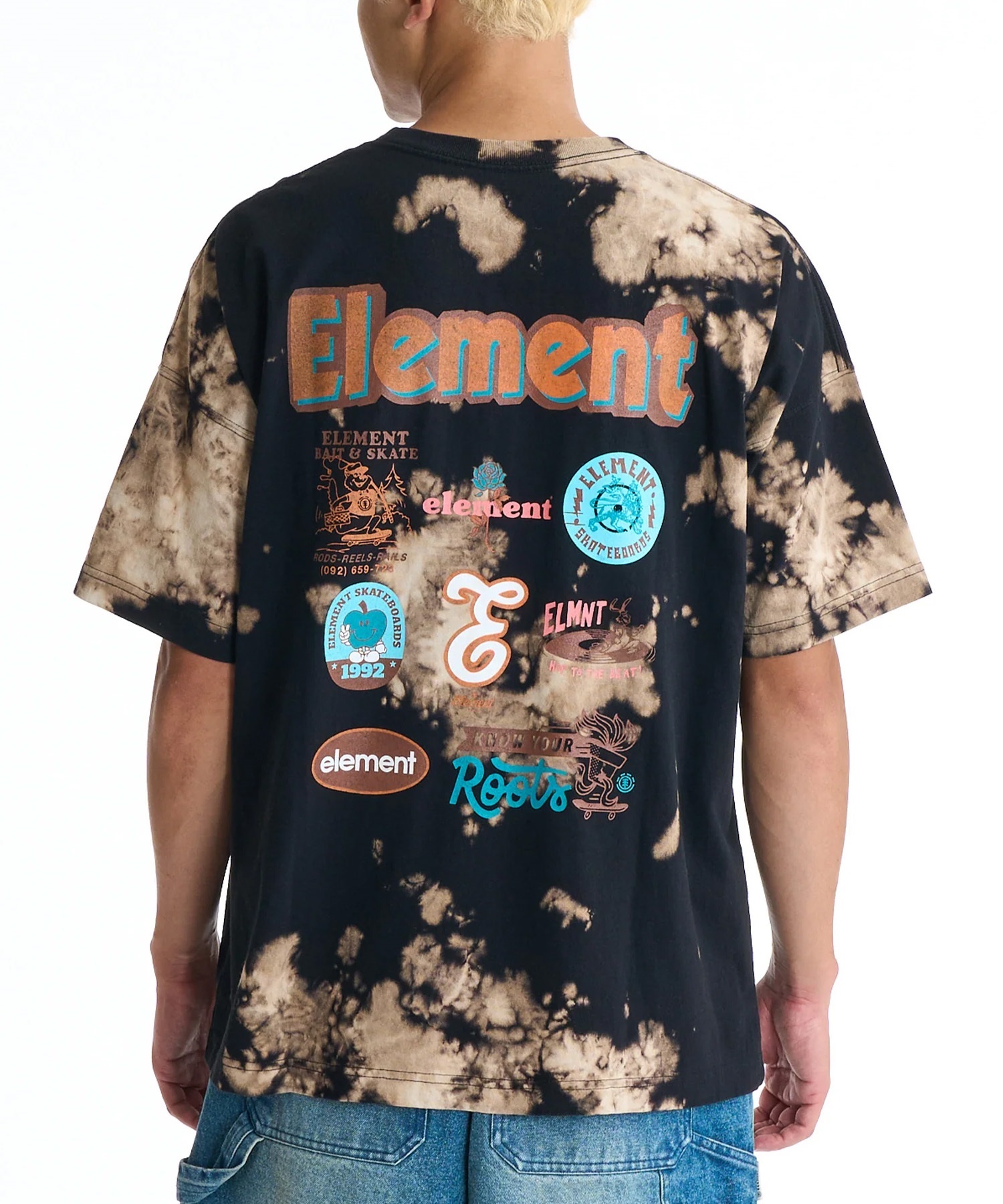 ELEMENT エレメント 半袖 Tシャツ メンズ バックプリント BG021203(BLC-M)