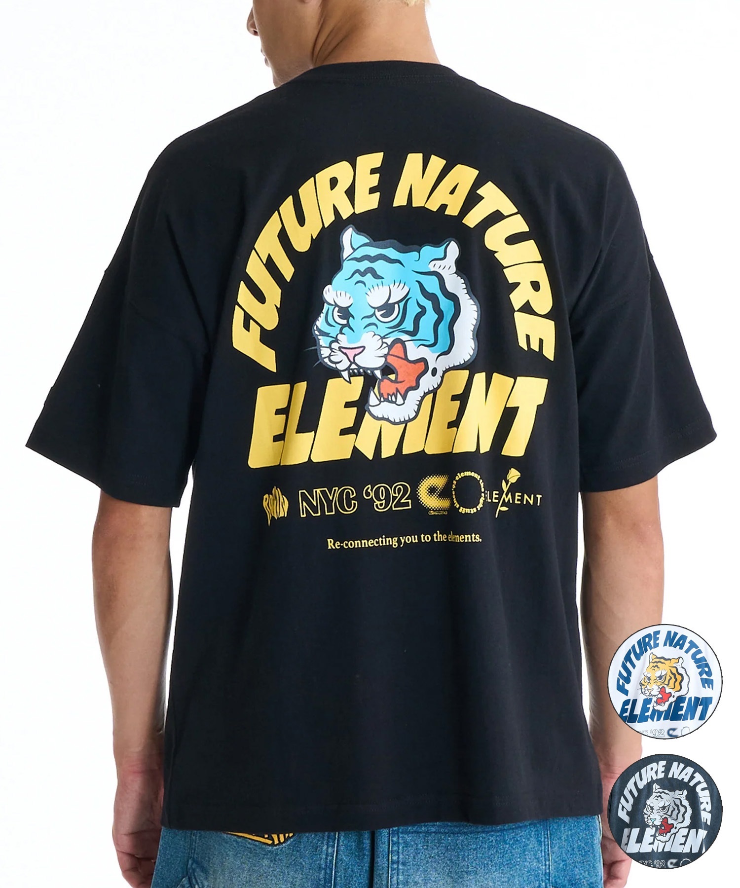 ELEMENT エレメント 半袖 Tシャツ メンズ バックプリント BG021204(WHT-M)