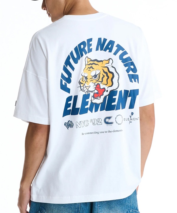 ELEMENT エレメント 半袖 Tシャツ メンズ バックプリント BG021204(WHT-M)