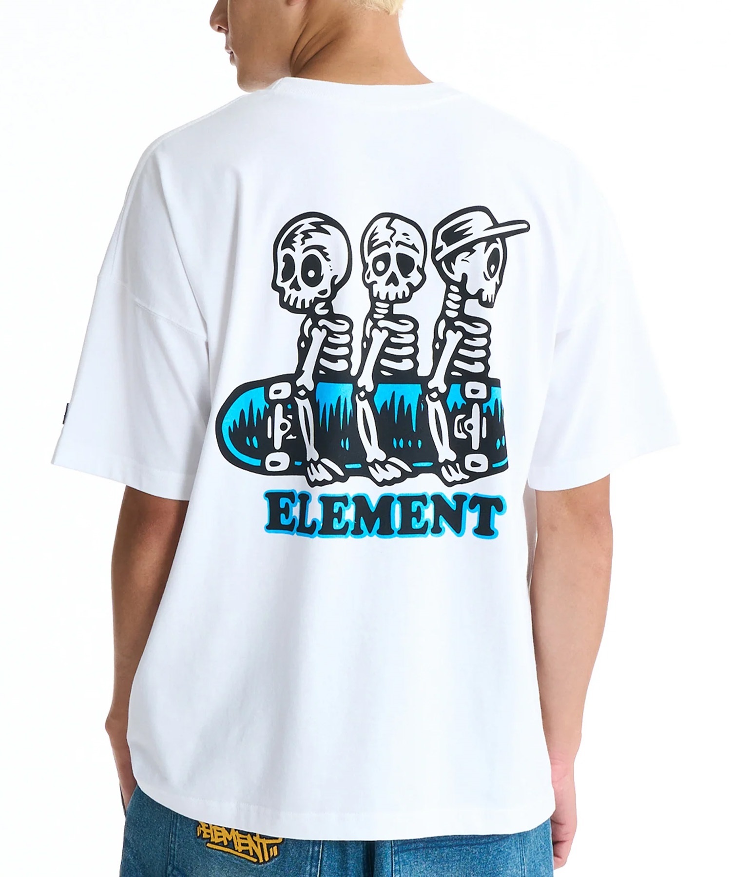 ELEMENT エレメント 半袖 Tシャツ メンズ バックプリント BG021212(WHT-M)