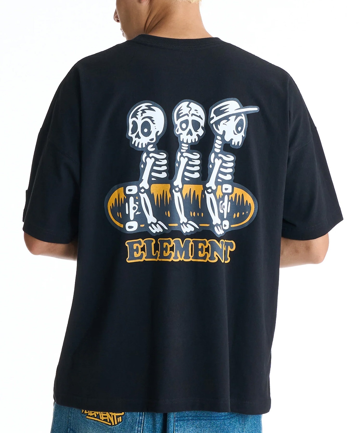 ELEMENT エレメント 半袖 Tシャツ メンズ バックプリント BG021212(FBK-M)