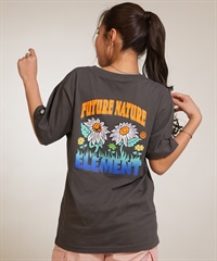 ELEMENT エレメント 半袖 Tシャツ レディース FLOWER SS W BG023P17(CHA-FREE)