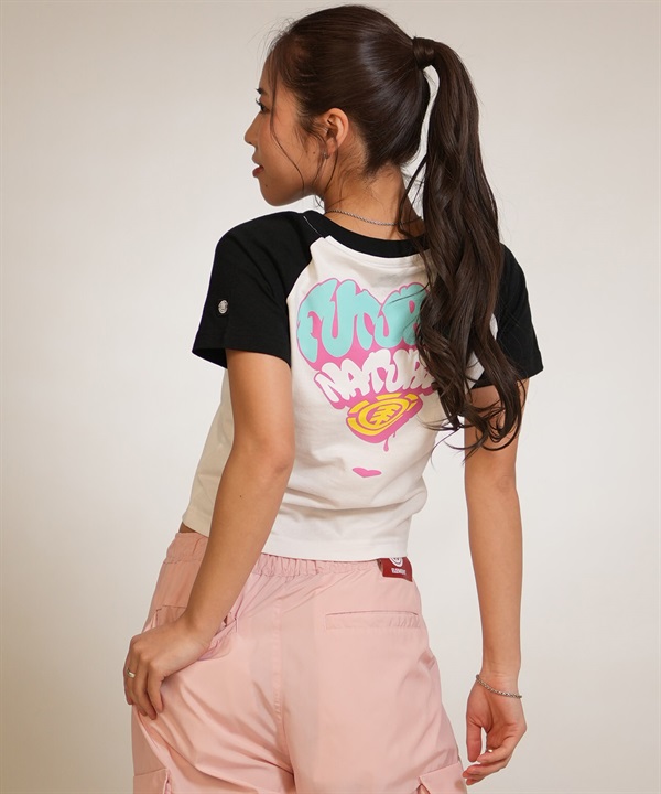 ELEMENT エレメント 半袖 Tシャツ レディース HEART RAGLAN SS W BG023P19
