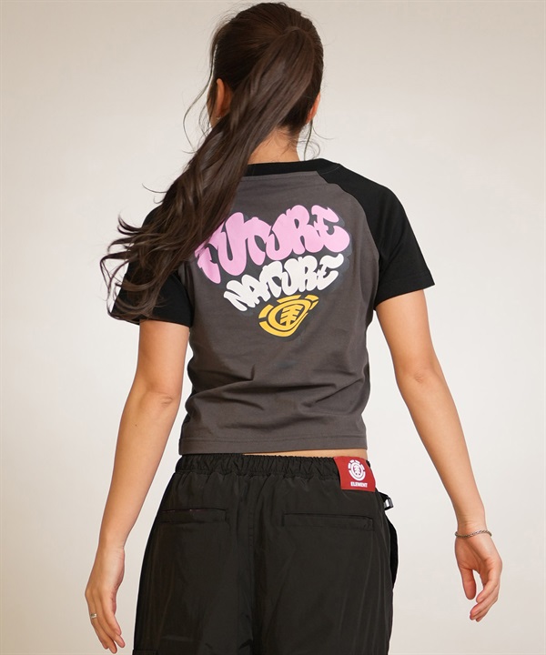 ELEMENT エレメント 半袖 Tシャツ レディース HEART RAGLAN SS W BG023P19(CHA-M)
