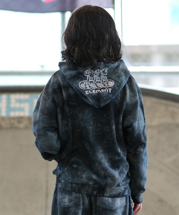 ELEMENT エレメント ジップアップ パーカー フーディー キッズ 子供 ロゴ プリント 刺繍 裏毛 セットアップ対応 BG026024