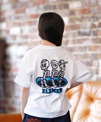 ELEMENT エレメント 半袖 Tシャツ キッズ ジュニア 子供 ロゴ バックプリント BG025250(WHT-130cm)