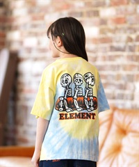 ELEMENT エレメント 半袖 Tシャツ キッズ ジュニア 子供 ロゴ バックプリント BG025250(BYT-130cm)