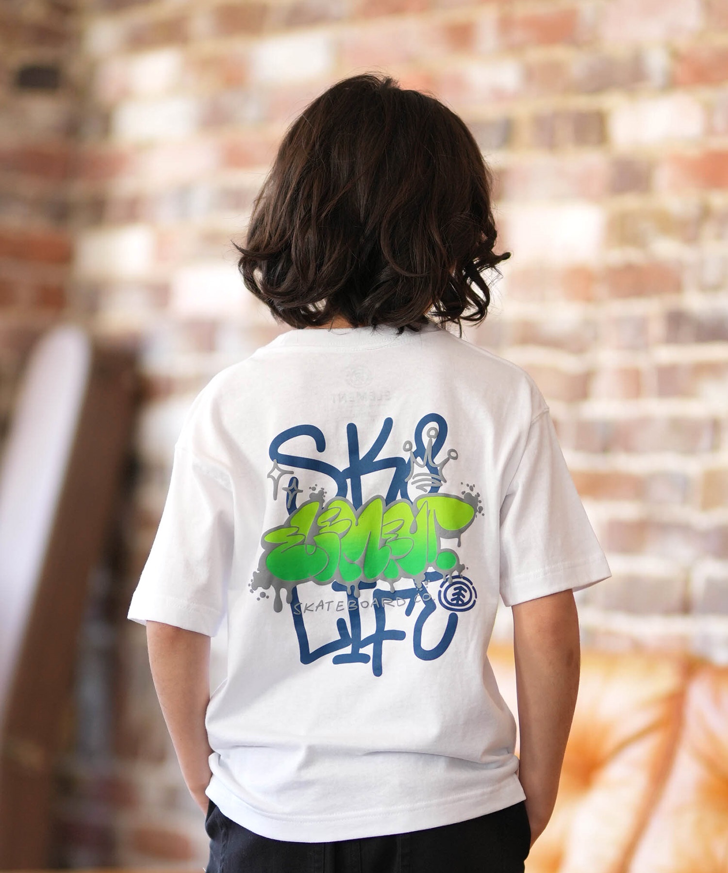 ELEMENT エレメント 半袖 Tシャツ キッズ ジュニア 子供 ロゴ バック