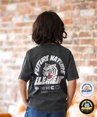 ELEMENT エレメント 半袖 Tシャツ キッズ ジュニア 子供 ロゴ バックプリント BG025258(WHT-130cm)