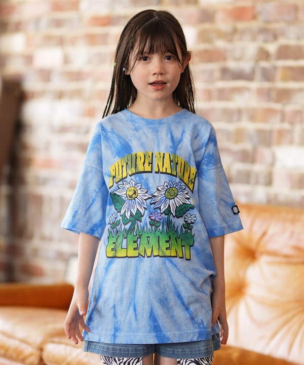 ELEMENT エレメント 半袖 Tシャツ キッズ ジュニア 子供 オーバーサイズ FLOWER SS G BG025P06
