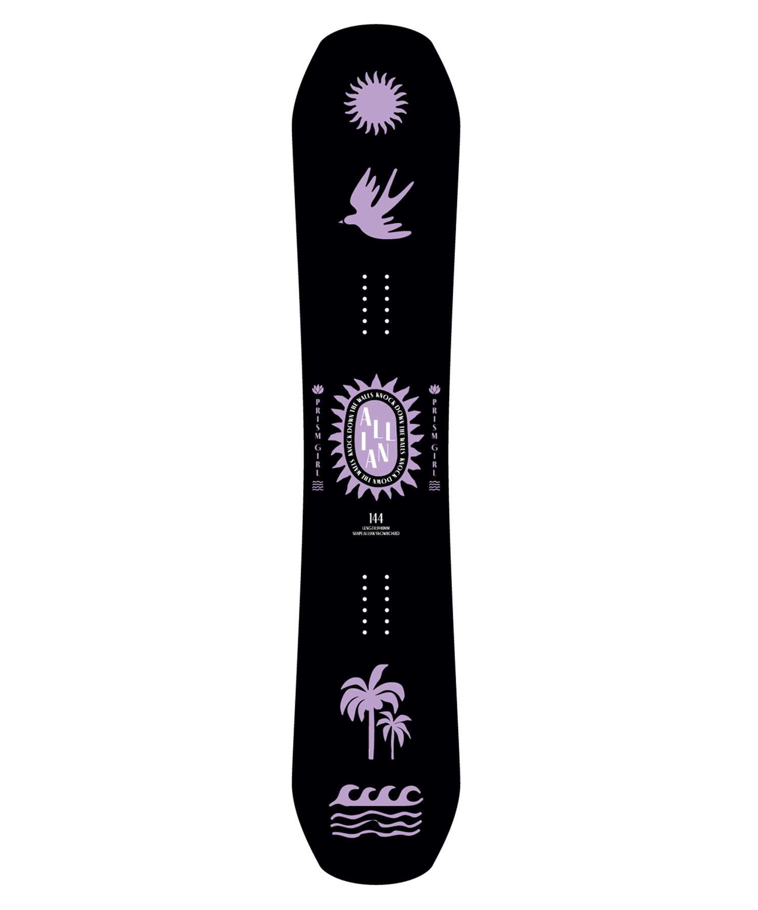ALLIAN アライアン プリズムガール PRISM GIRL スノーボード 板 フリーラン カービング キッカー レディース 26-27 早期購入(BK/PU-144cm)