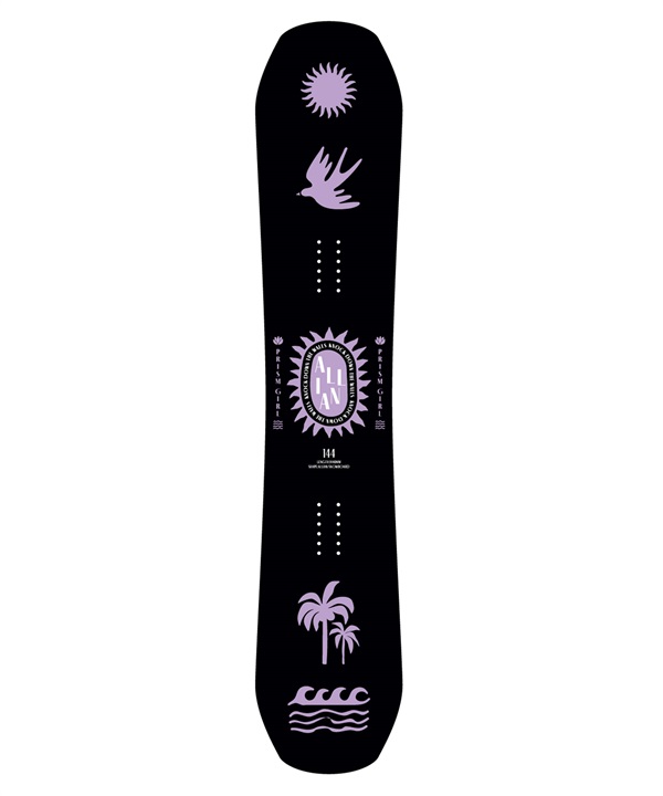 ALLIAN アライアン プリズムガール PRISM GIRL スノーボード 板 フリーラン カービング キッカー レディース 26-27 早期購入(BK/PU-144cm)