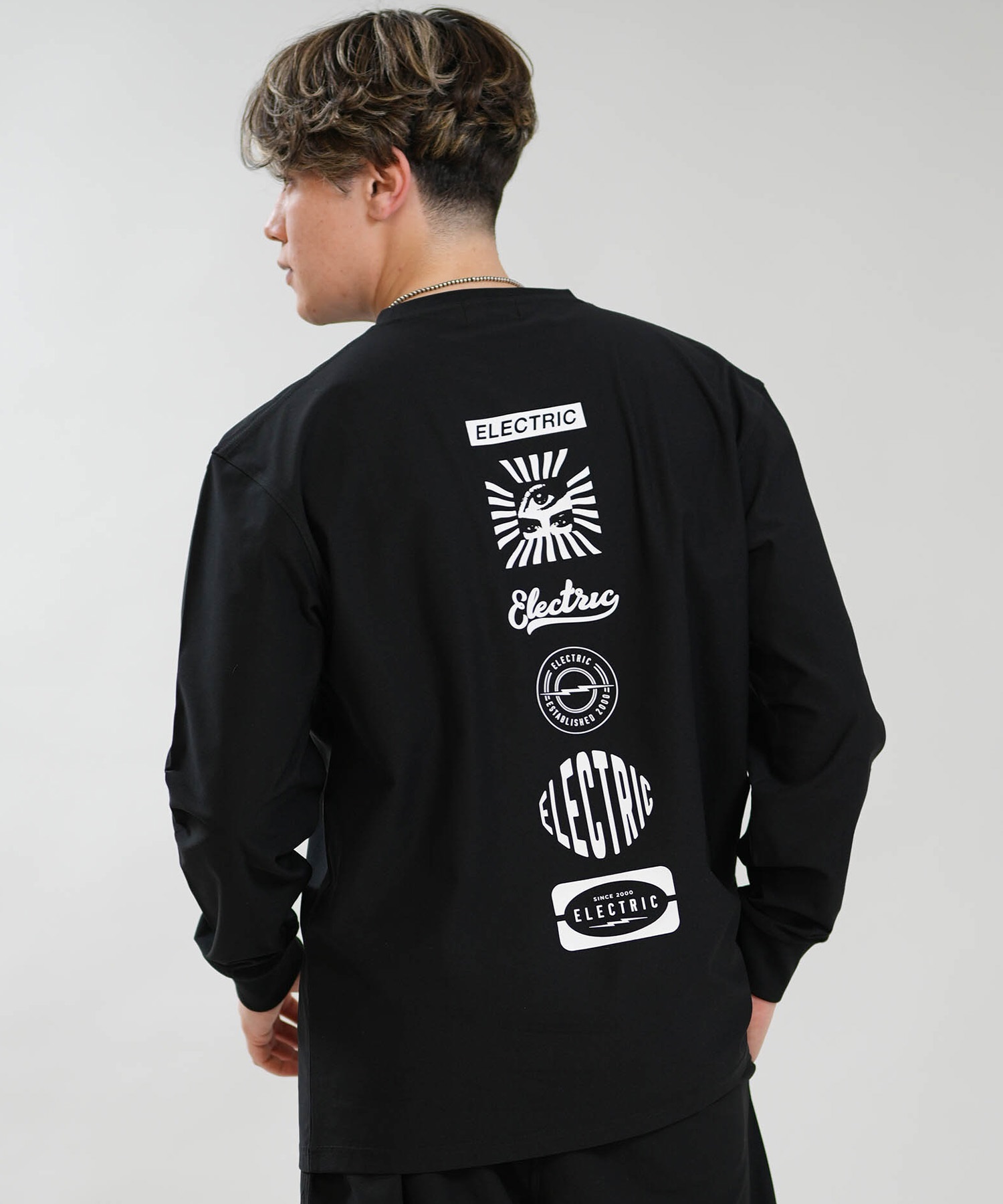 Electric エレクトリック 長袖 Tシャツ ロンT メンズ LOGOS DRY L S