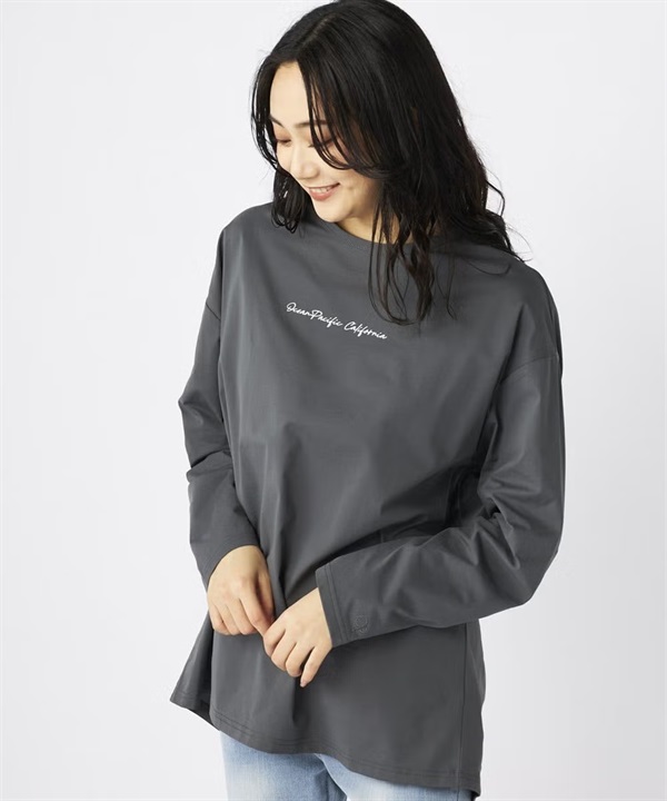 OP オーシャンパシフィック 水着 ラッシュガード 長袖 Tシャツ ロンT レディース 525465