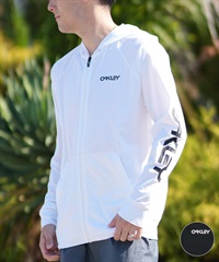 【近年】オークリー ホワイト迷彩柄 フード付き ウェア パーカー メンズ XL OAKLEY オークリー 水着 ラッシュガード メンズ ジップアップ パーカー