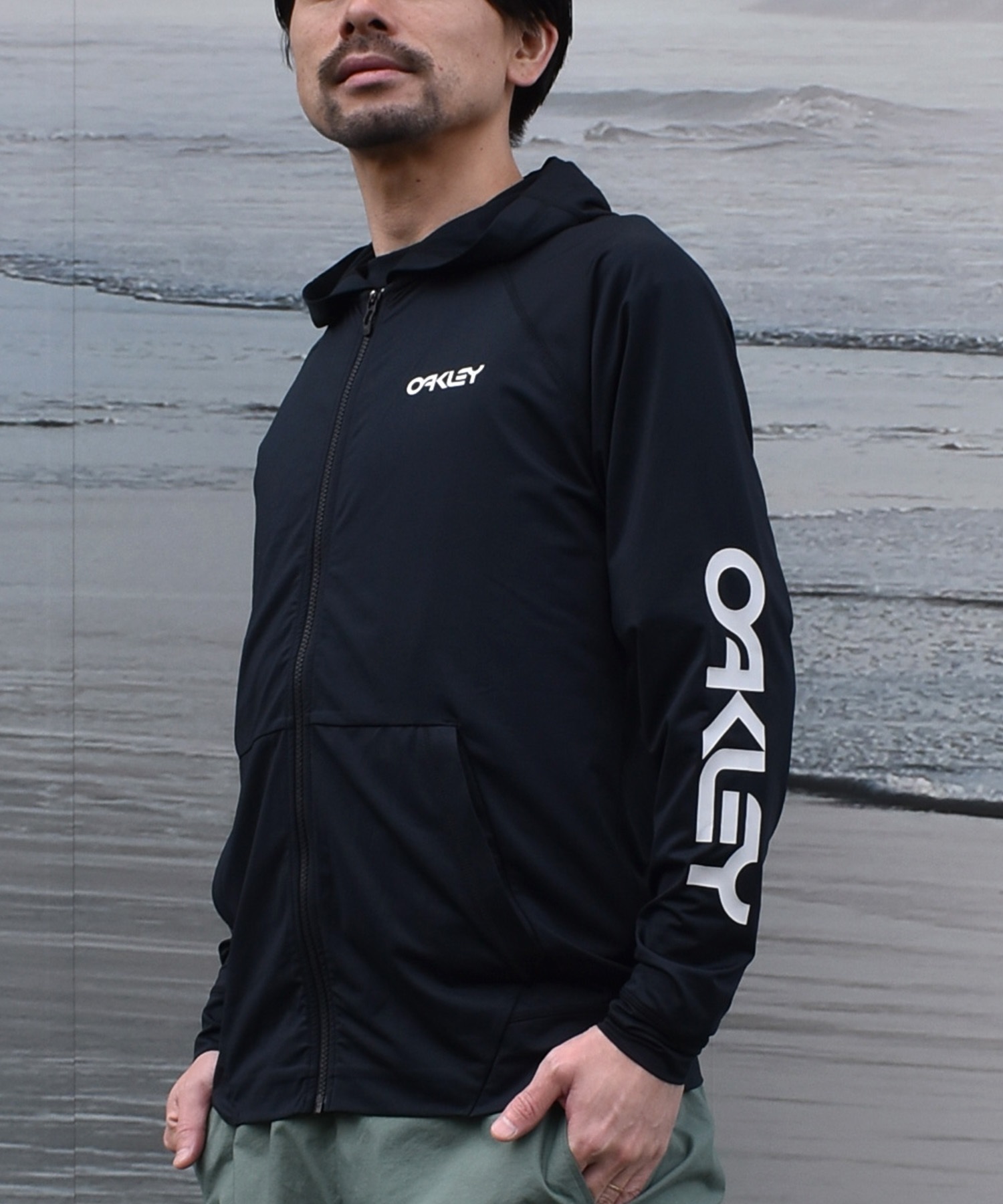 OAKLEY オークリー 水着 ラッシュガード メンズ ジップアップ パーカー