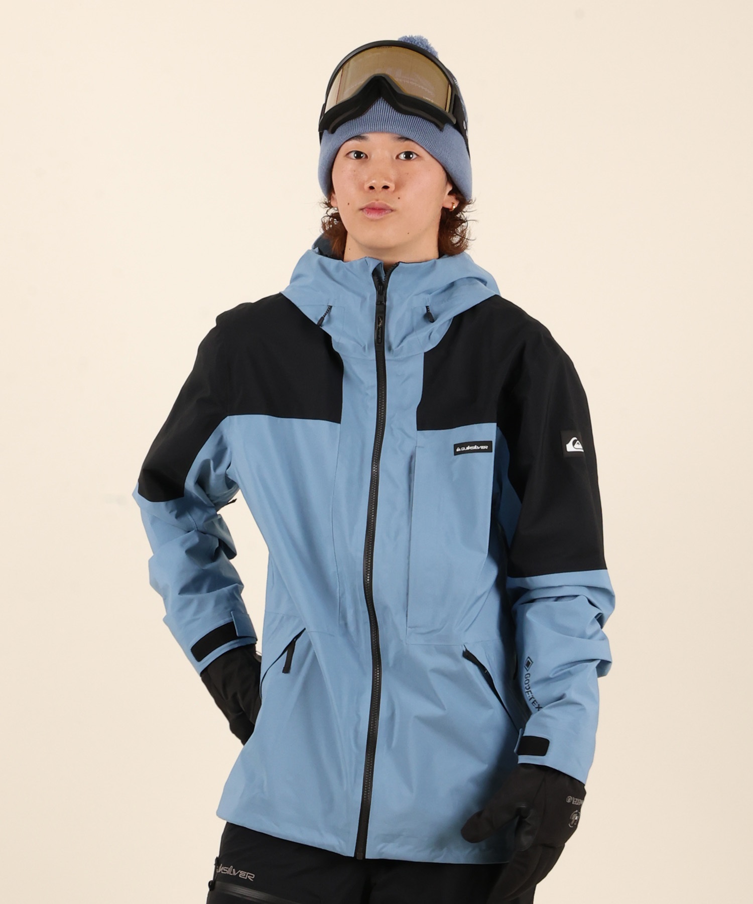 Quiksilver スノーボードウェア Mサイズ ネイビー QUIKSILVER クイックシルバー フォーエバー ストレッチ ゴアテックス