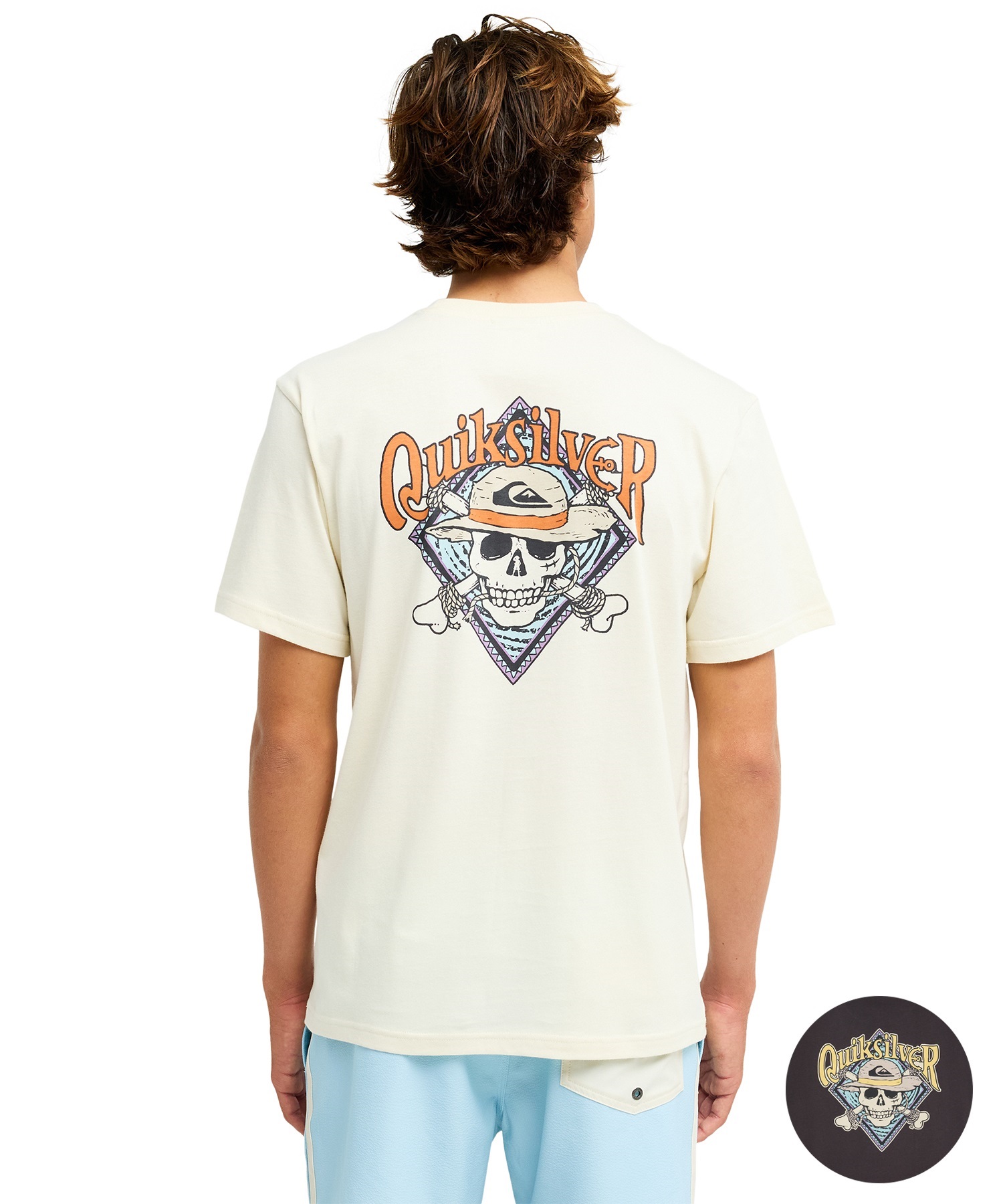 QUIKSILVER クイックシルバー 半袖 Tシャツ メンズ コラボ ONE PIECE X QUIKSILVER PIRATES ISLAND SS EQYZT08508(BWT-S)
