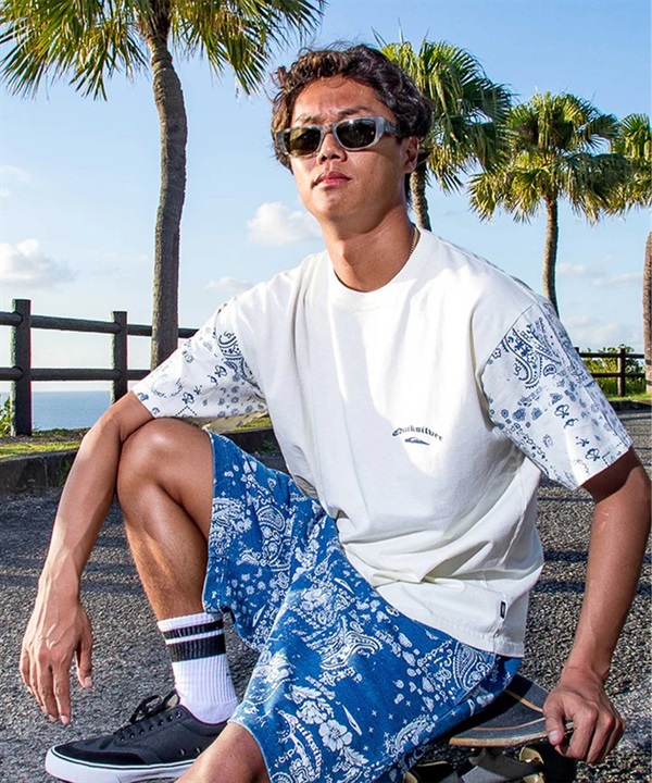 QUIKSILVER クイックシルバー 半袖 Tシャツ メンズ レディース ペイズリー柄 MERCURY PAISLEY SLEEVE ST QST262015