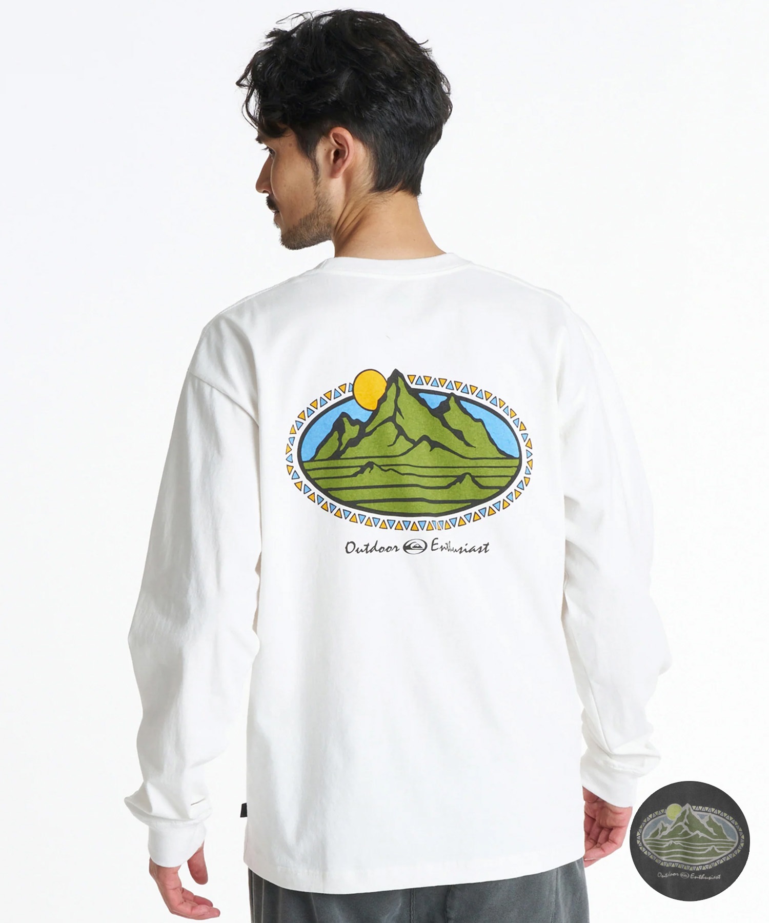 QUIKSILVER クイックシルバー 長袖 Tシャツ ロンT メンズ ロゴ バック
