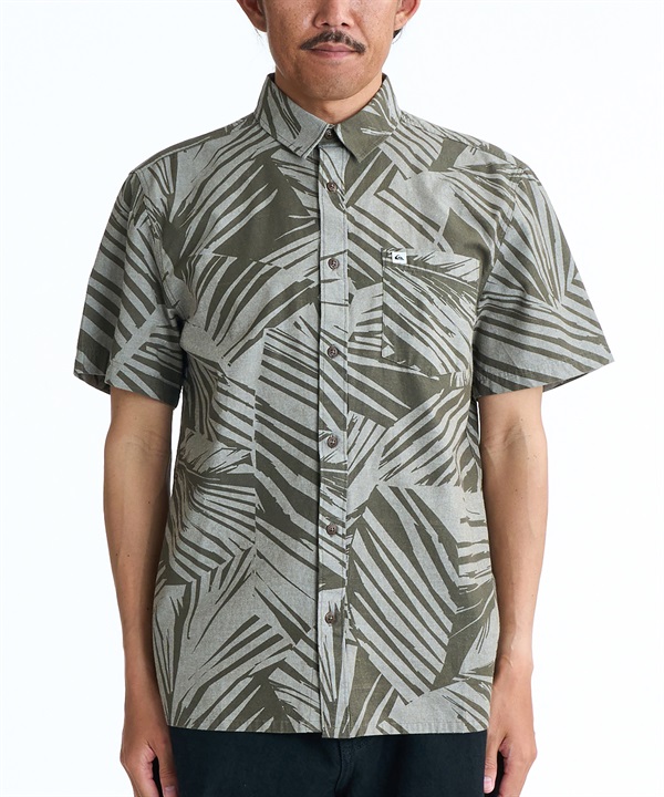 QUIKSILVER クイックシルバー 半袖 シャツ メンズ 総柄 FORKHILL SS EQYWT04682