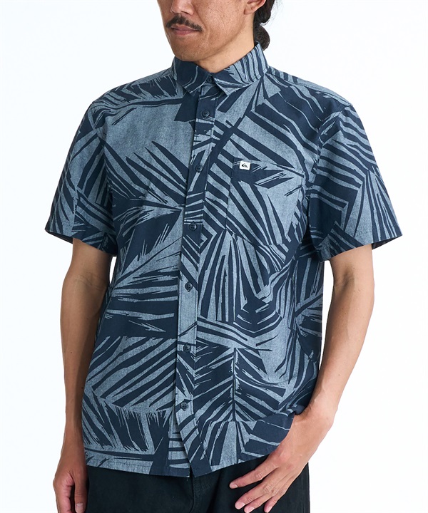 QUIKSILVER クイックシルバー 半袖 シャツ メンズ 総柄 FORKHILL SS EQYWT04682