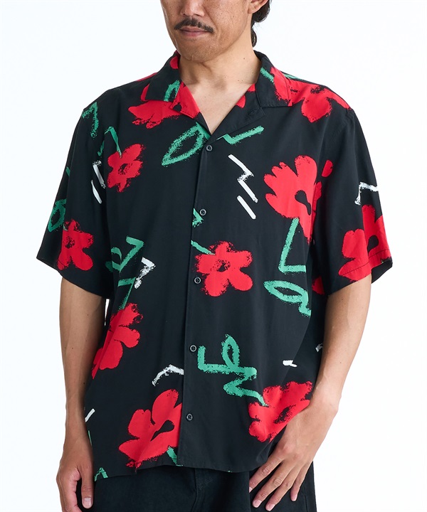 QUIKSILVER クイックシルバー 半袖 シャツ メンズ 花柄 SAFE PARADISE SS EQYWT04691