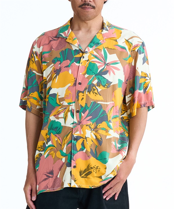 QUIKSILVER クイックシルバー 半袖 シャツ メンズ 花柄 SAFE PARADISE SS EQYWT04691