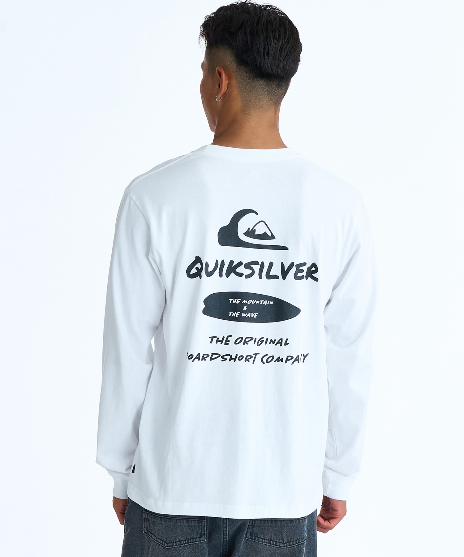 QUIKSILVER クイックシルバー 長袖 Tシャツ ロンT メンズ バックプリント NEW HD LT QLT261001(WHT-M)