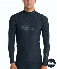 QUIKSILVER クイックシルバー 水着 ラッシュガード メンズ 長袖 Tシャツ ロンT UVカット 速乾 ストレッチ QLY261002(BLK1-M)